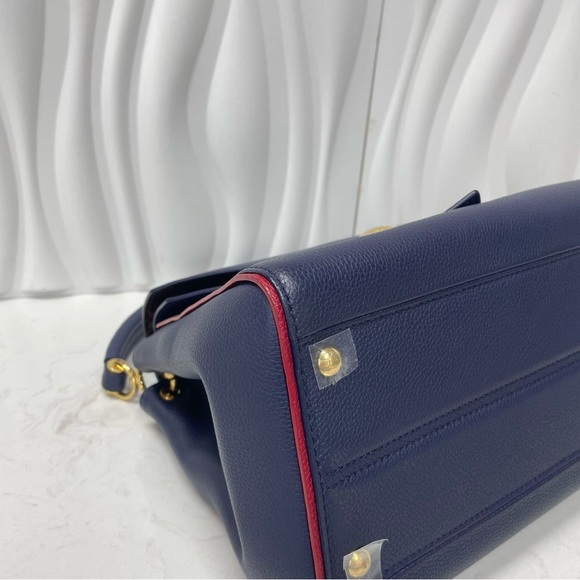 Louis Vuitton Volta Handbag in Navy Leather & Monogram Canvas - Picture 12 of 12